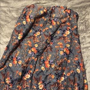 Strapless zip up shirt